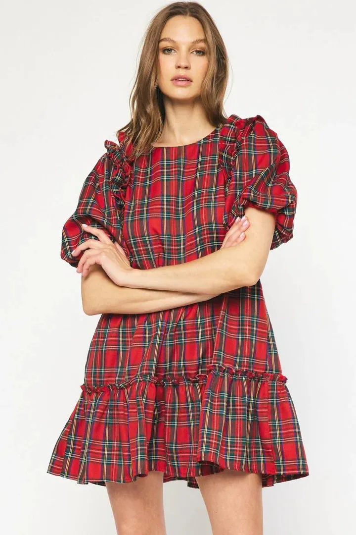 Holidazzle Red Plaid Christmas Dress