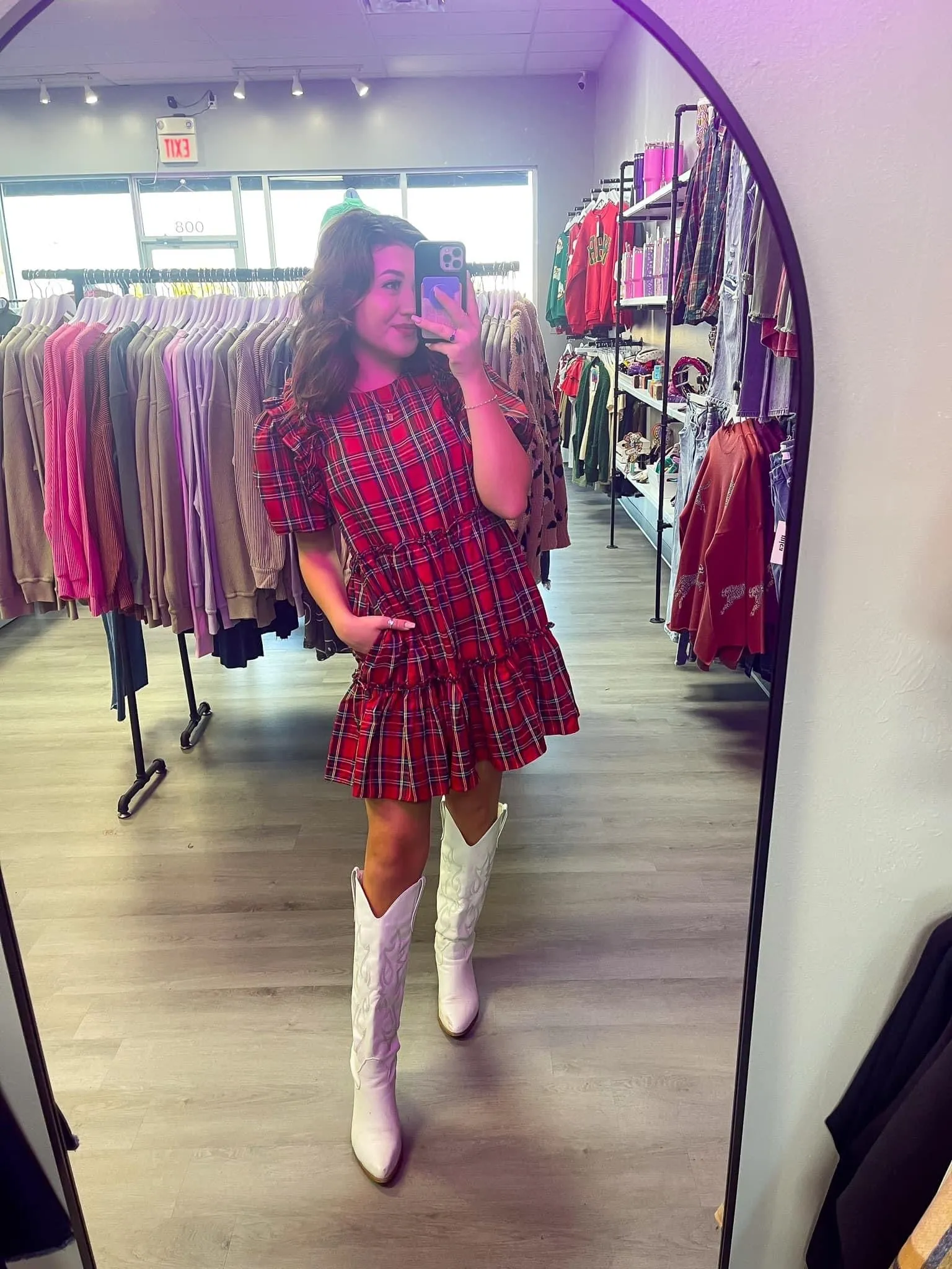 Holidazzle Red Plaid Christmas Dress