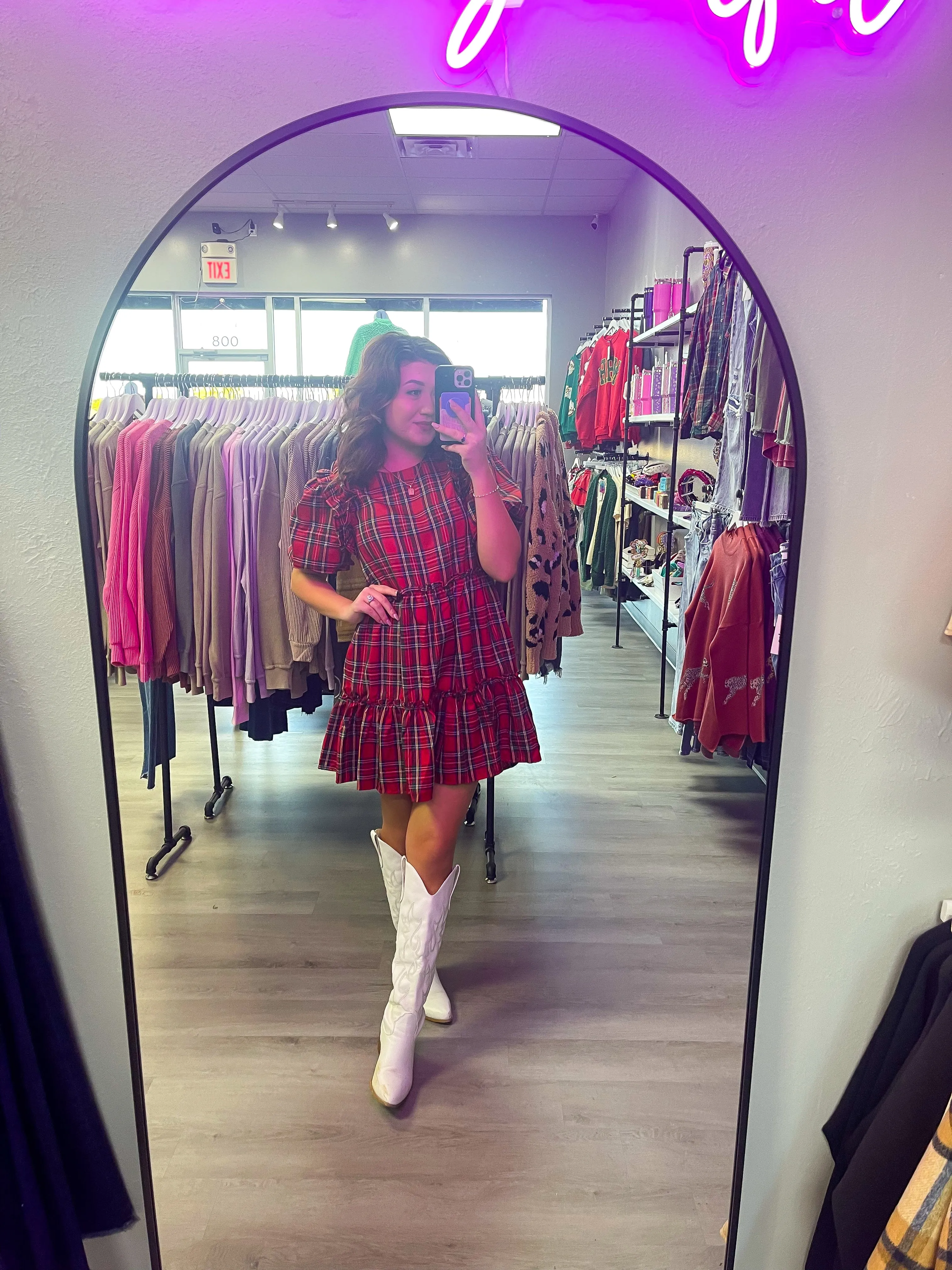 Holidazzle Red Plaid Christmas Dress