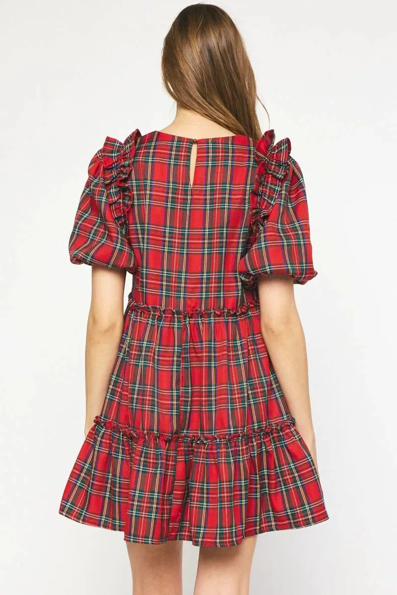 Holidazzle Red Plaid Christmas Dress