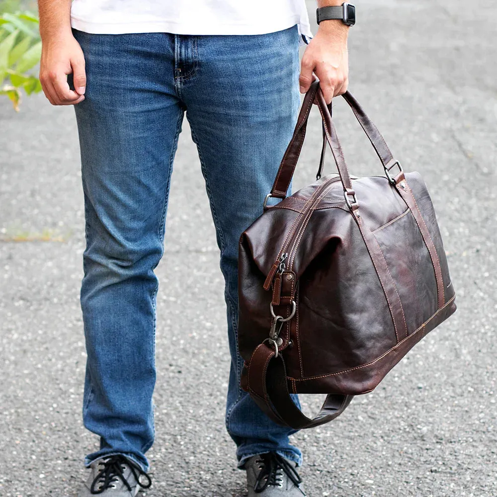 Jack Georges Voyager Leather Duffel Bag