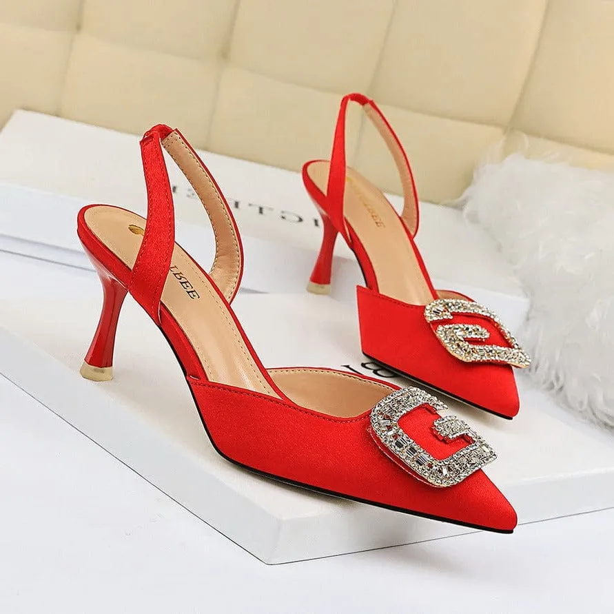 Jewelled Point Toe Pumps