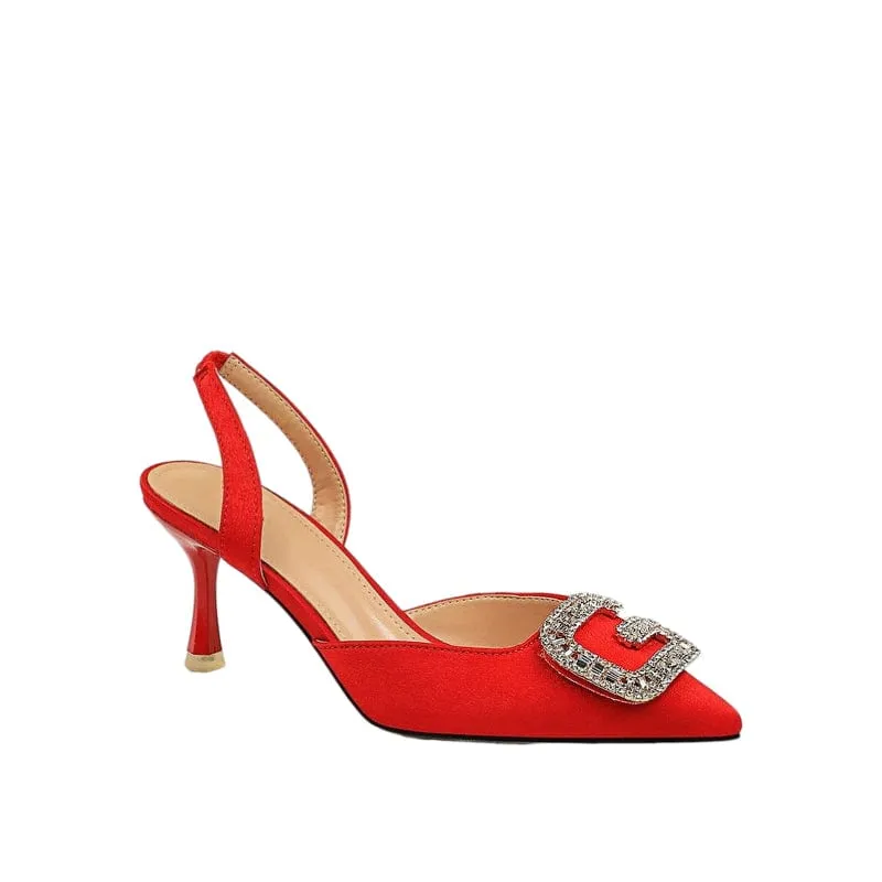 Jewelled Point Toe Pumps