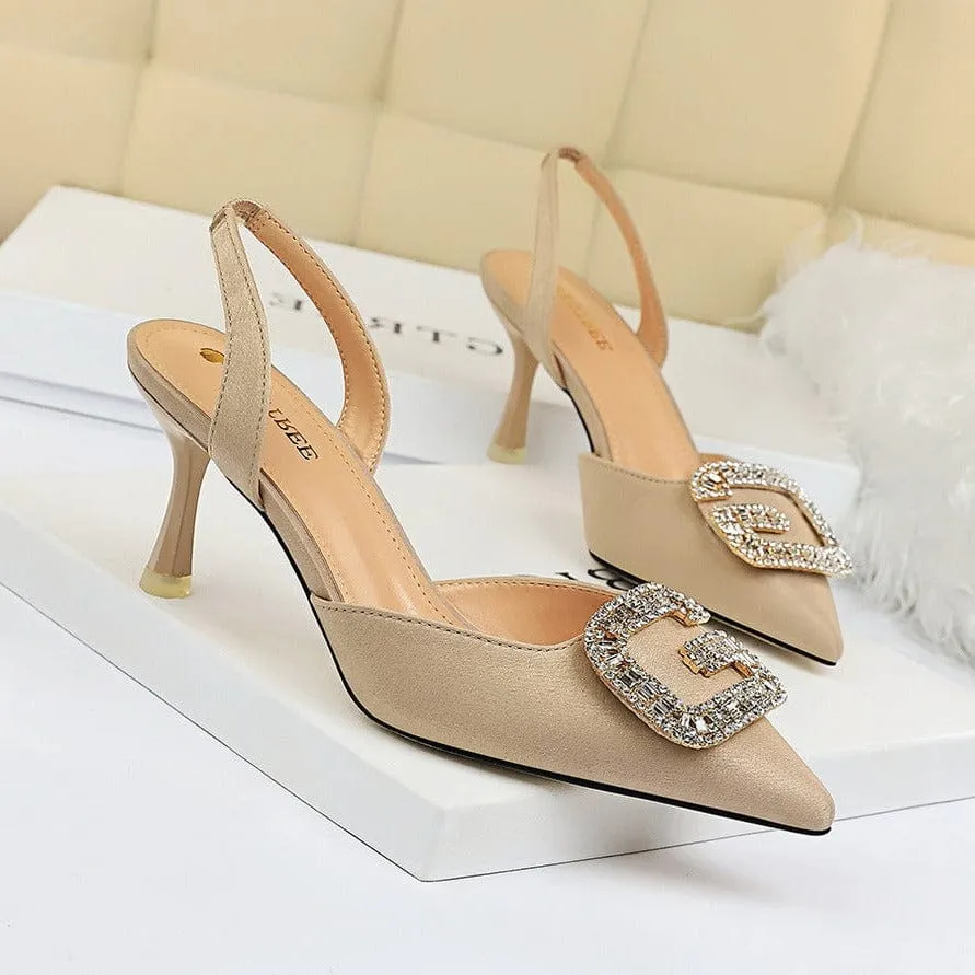 Jewelled Point Toe Pumps