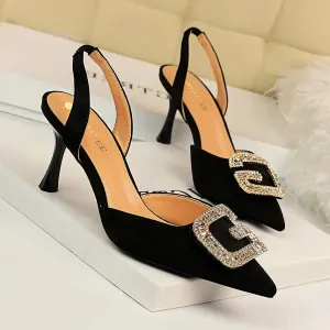 Jewelled Point Toe Pumps