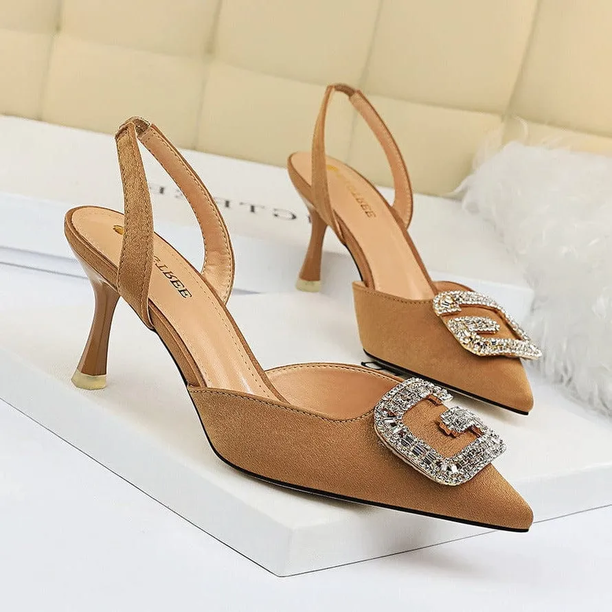 Jewelled Point Toe Pumps