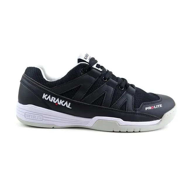 Karakal Pro Lite Mens Court Shoes Tennis Squash Black Lace Up Sports Trainers