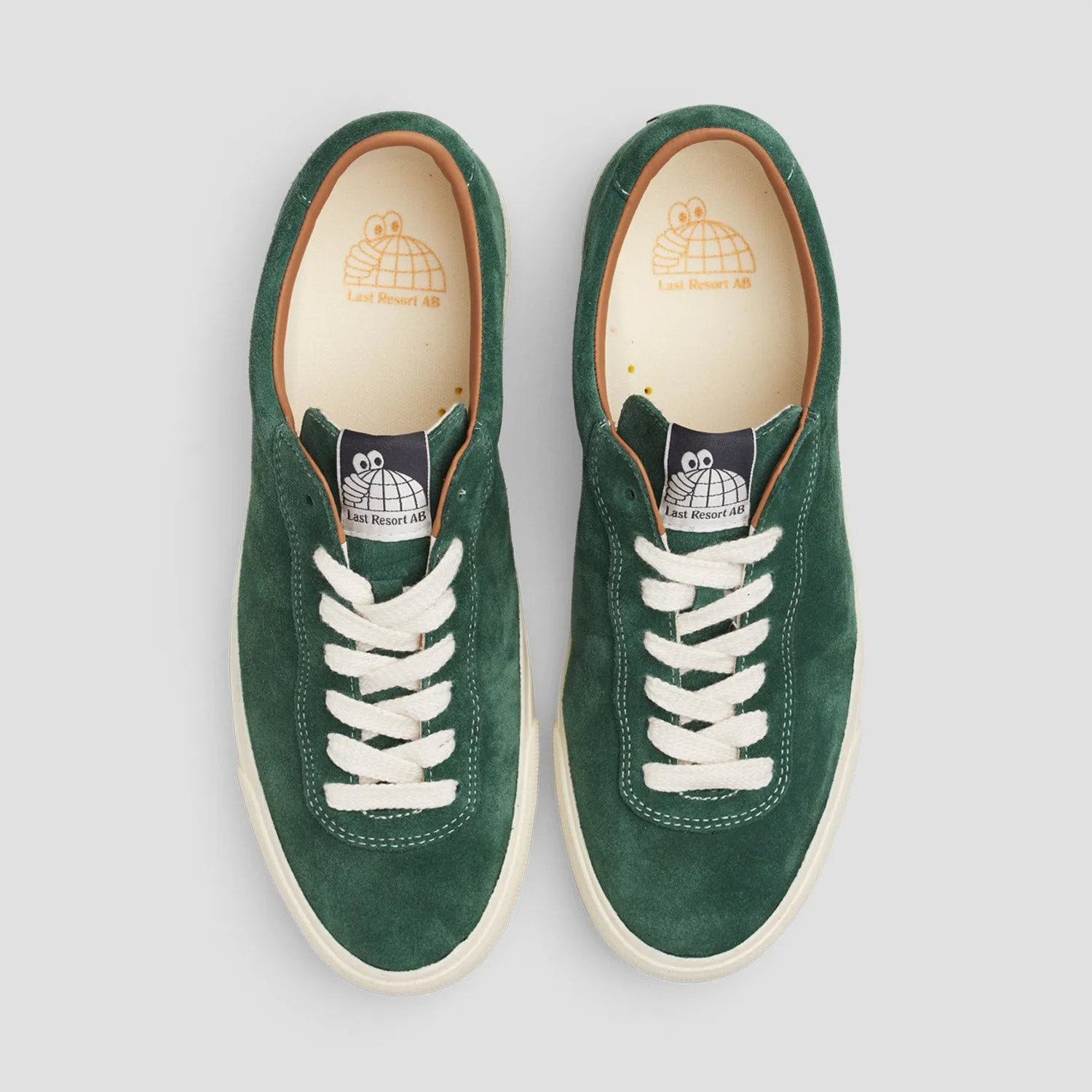 Last Resort AB VM001 LO Suede Skate Shoes Elm Green / White