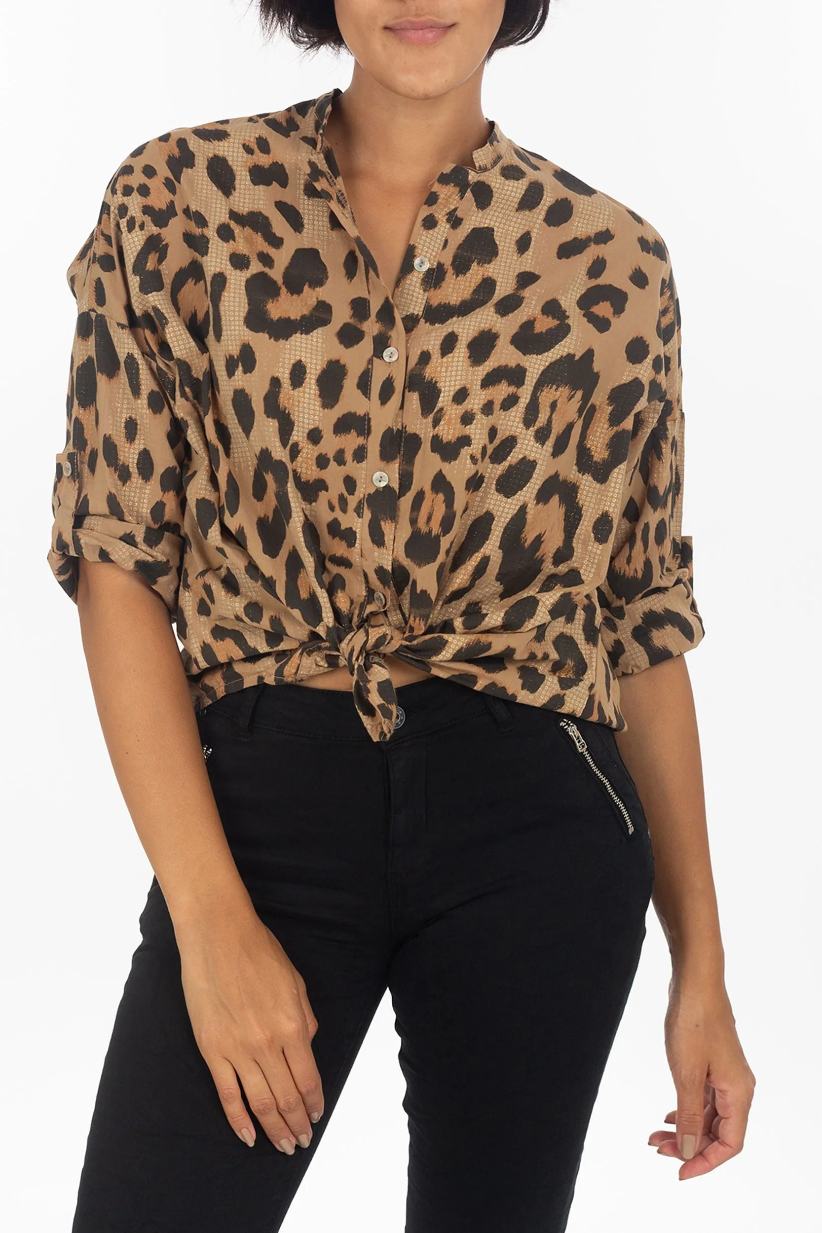 Leo Bluse mit Knoten