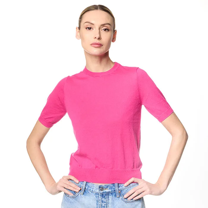 Maglia fucsia in tessuto