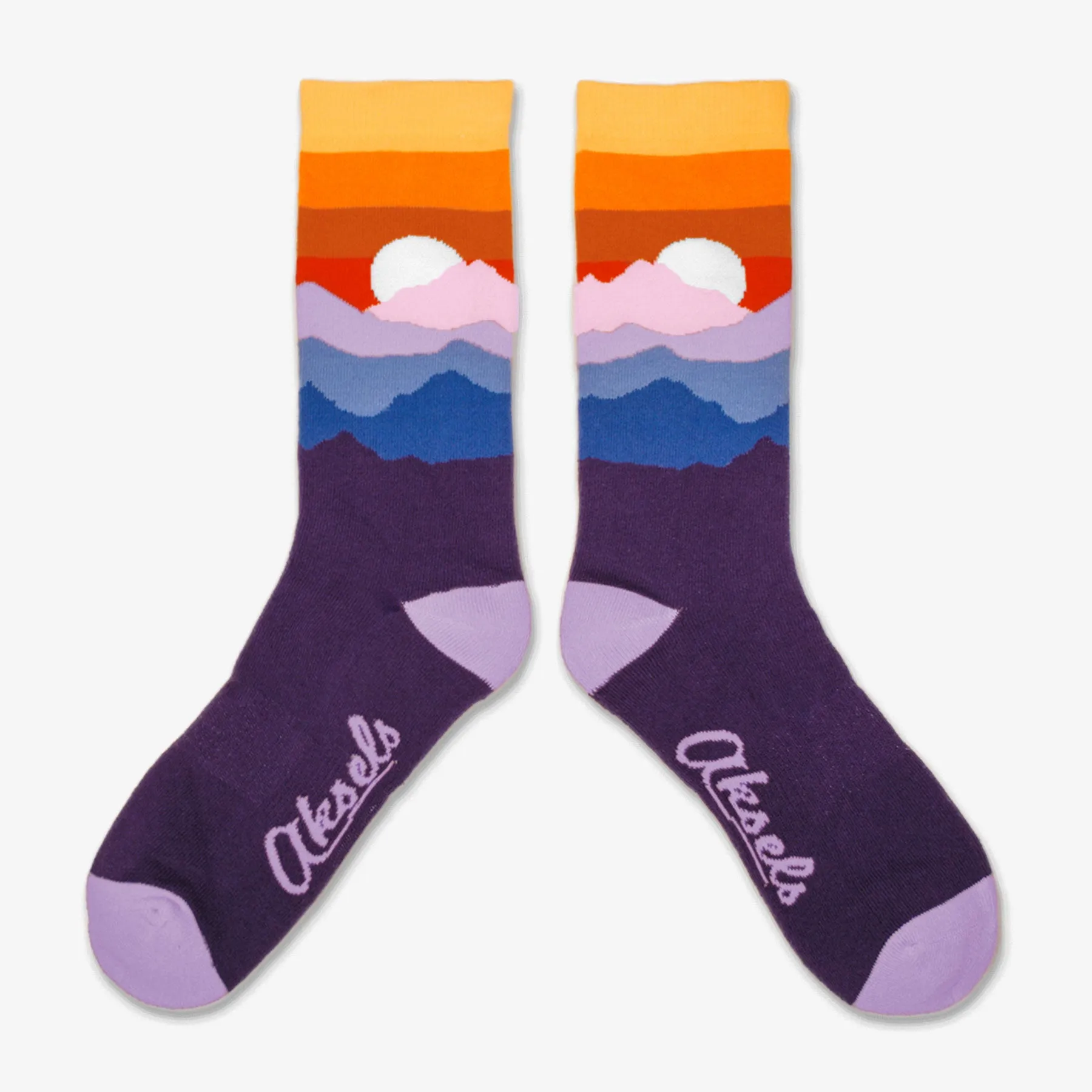 Majestic Peaks Sunset Men's & Women's Crew Socks