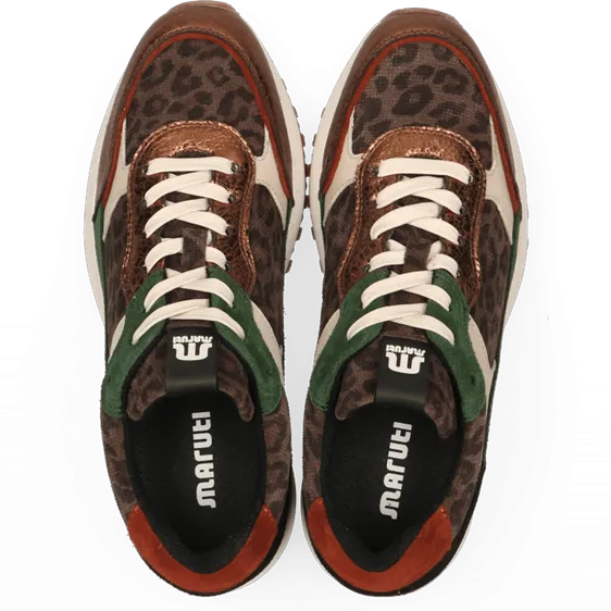 MARUTI BILLA LEATHER LEOPARD TRAINERS