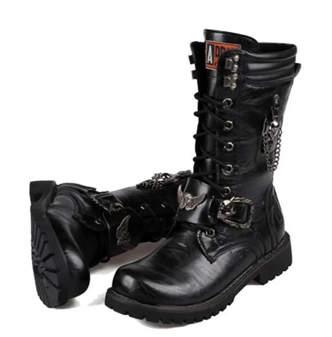 Men's Premium Black Riptide Galloper Boots Motorcycle Boots