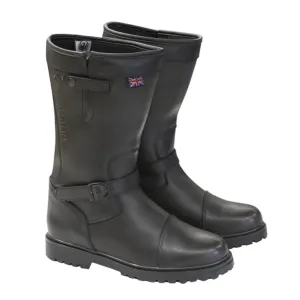 Merlin Keele Leather CE Armoured High Waterproof Motorcycle Boots Black - UK 12 / EU 46