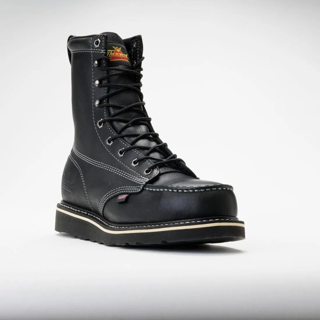 Midnight Series 8" Steel Toe Moc Toe Boot Black