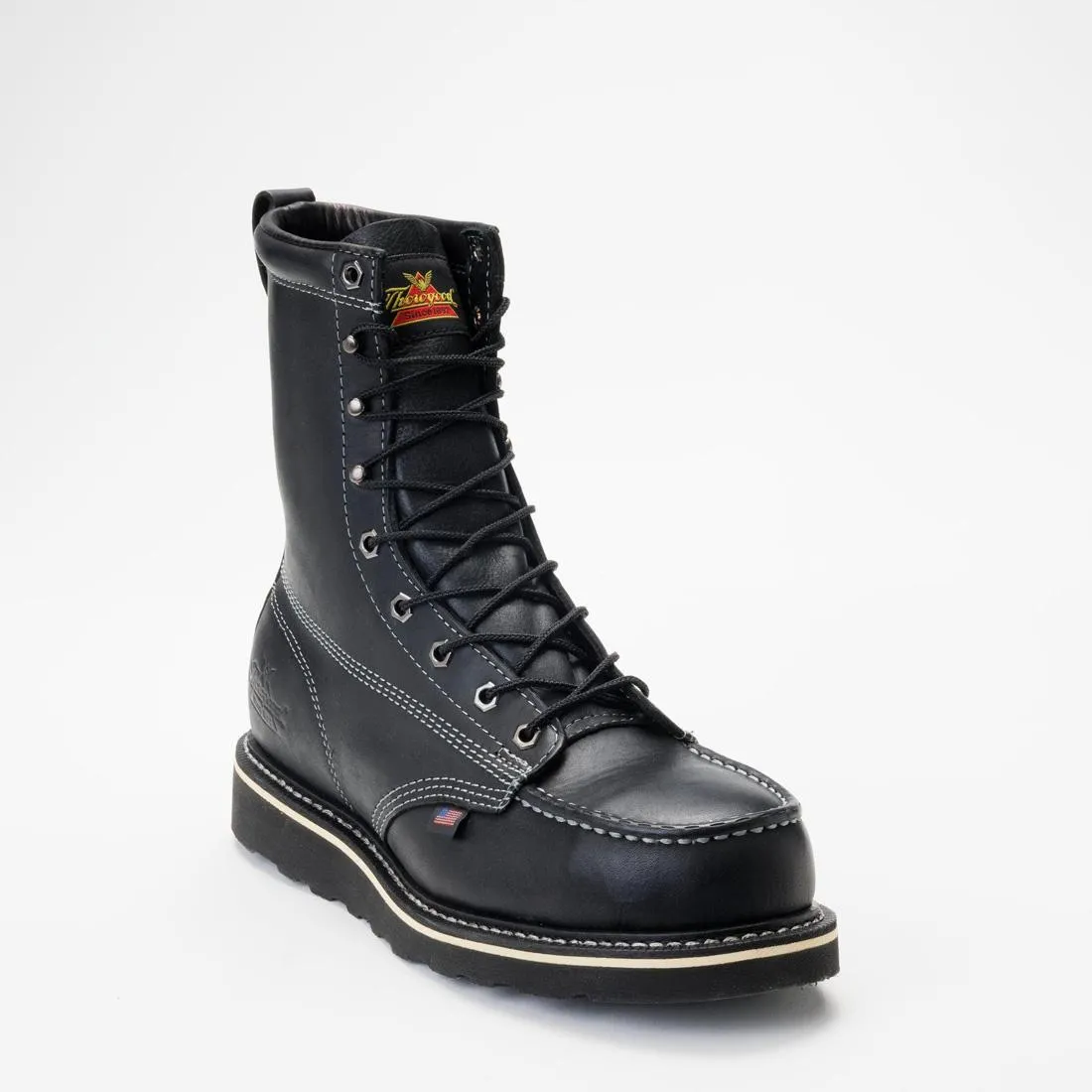 Midnight Series 8" Steel Toe Moc Toe Boot Black