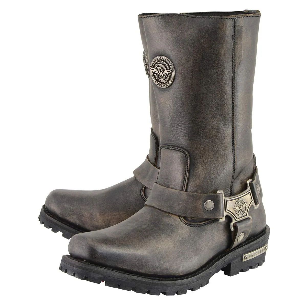 Milwaukee Leather MBL9361 Women's Distressed Brown 11-inch Classic