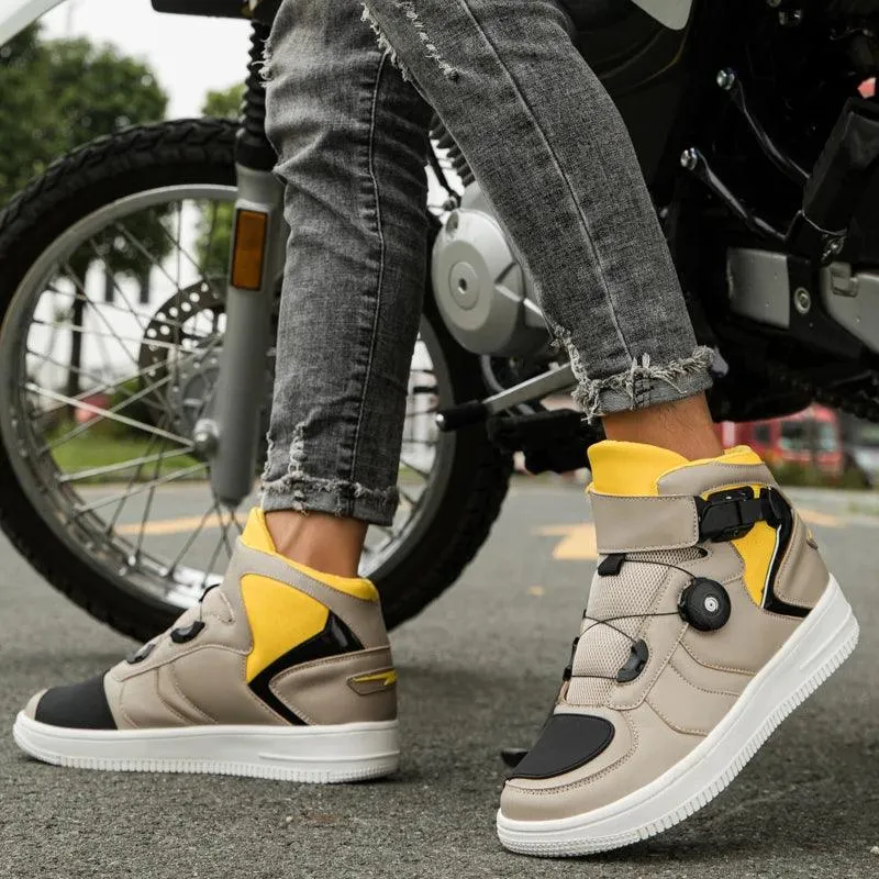 Motorcycle boots Waterproof motorcycle boots Men's casual motorcycle shoes Ultrafine fiber motorcycle riding racing boots