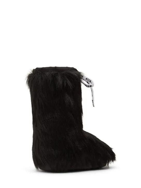 MSGM   Faux fur boots 