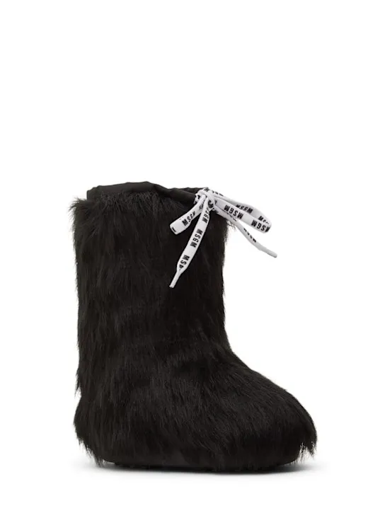 MSGM   Faux fur boots 