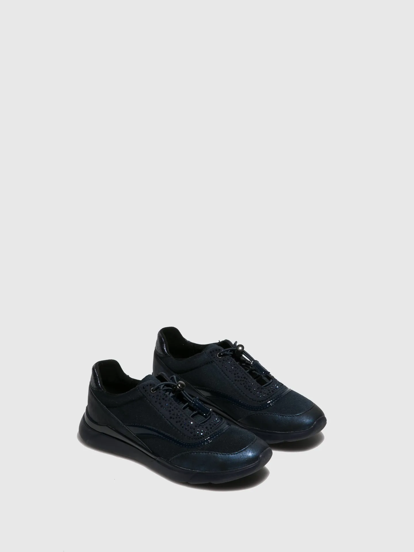 Navy Elasticated Trainers