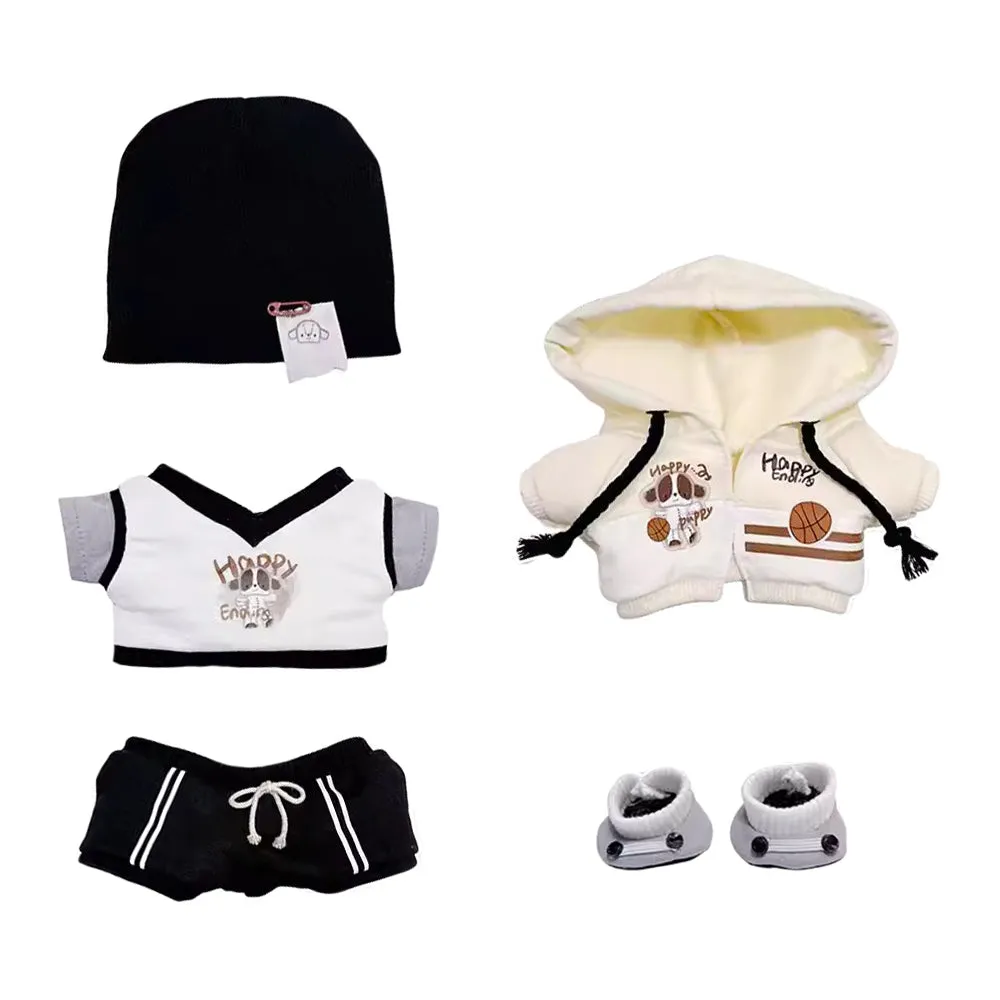 niannyyhouse 10cm 15cm 20cm Plush Doll Clothes Hat T-Shirts Pants Hoodies Shoes Sports Outfit Dolls Dress Up