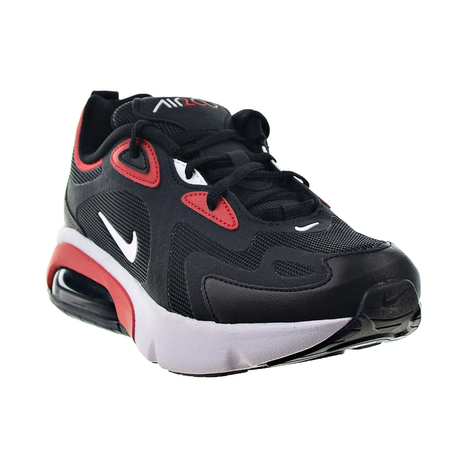 Nike Air Max 200 Big Kids' Shoes Black-White-University Red