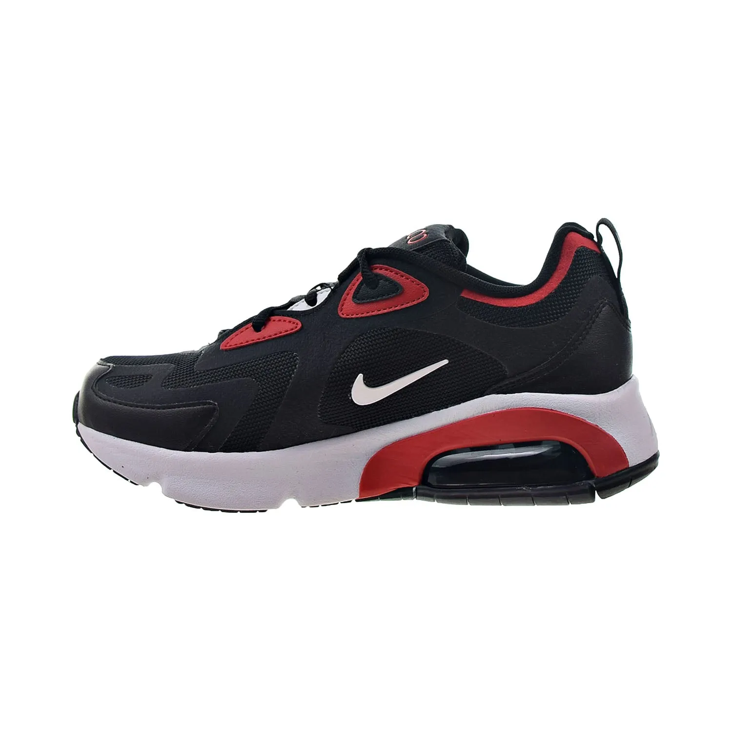 Nike Air Max 200 Big Kids' Shoes Black-White-University Red