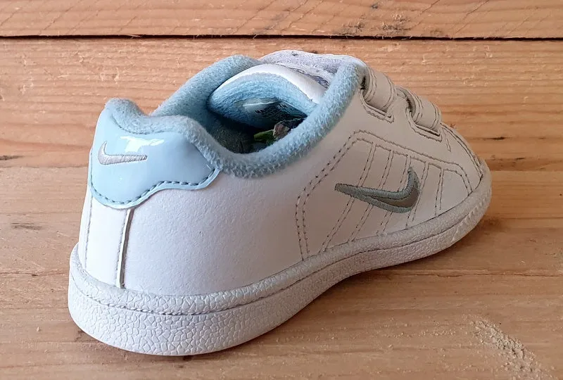 Nike Court Tennis Low Leather Kids Trainers UK6/US6.5C/EU22.5 354702-101 White