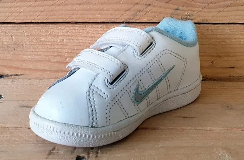 Nike Court Tennis Low Leather Kids Trainers UK6/US6.5C/EU22.5 354702-101 White