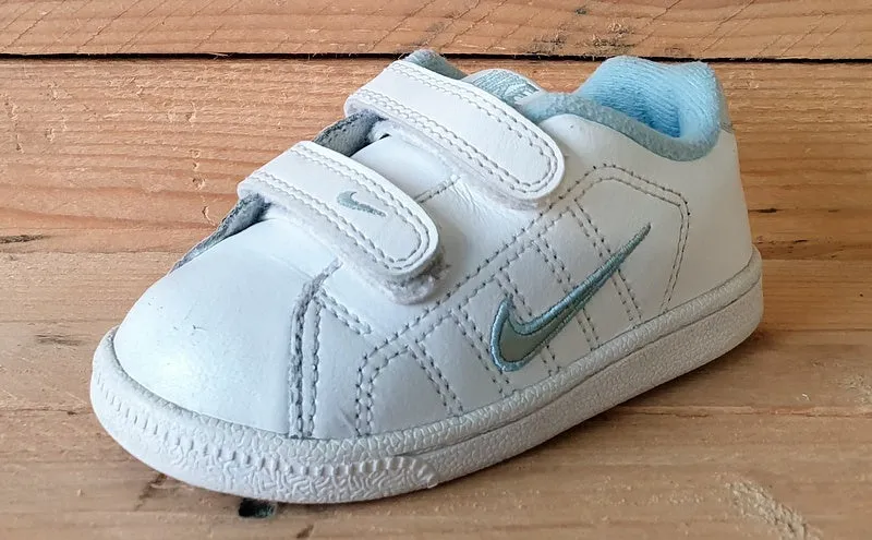 Nike Court Tennis Low Leather Kids Trainers UK6/US6.5C/EU22.5 354702-101 White