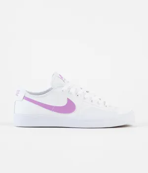 Nike SB Blazer Court Shoes - White / Fuchsia Glow - White - White