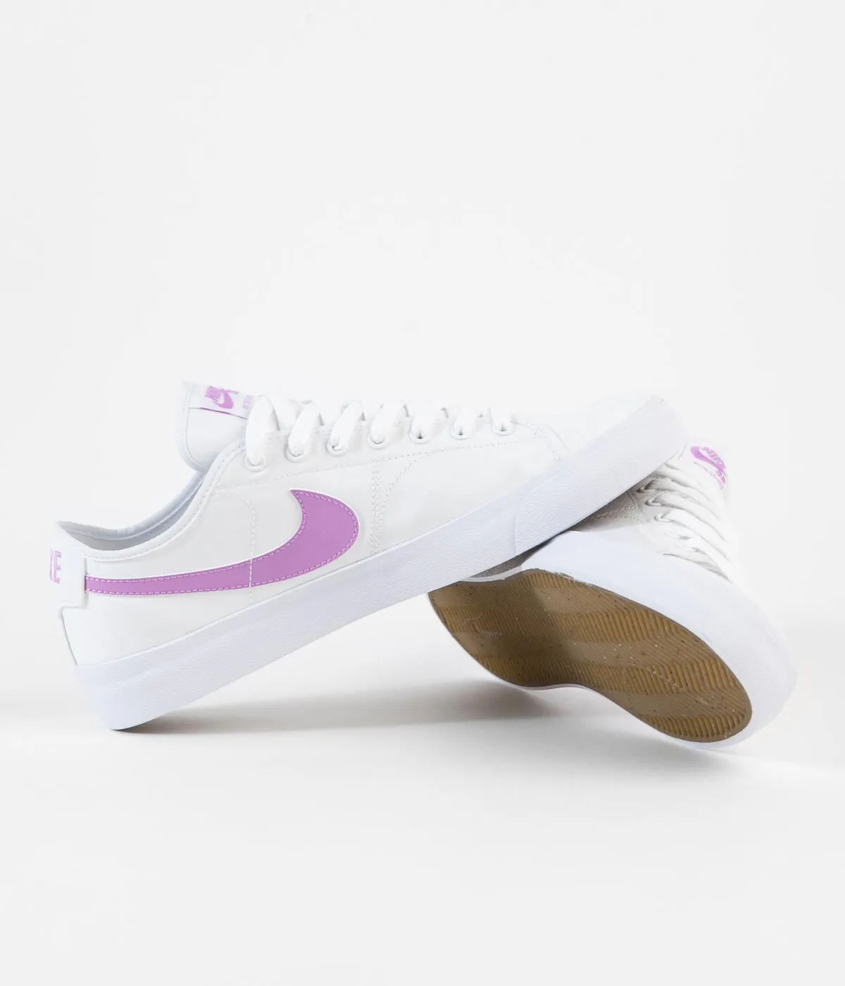 Nike SB Blazer Court Shoes - White / Fuchsia Glow - White - White