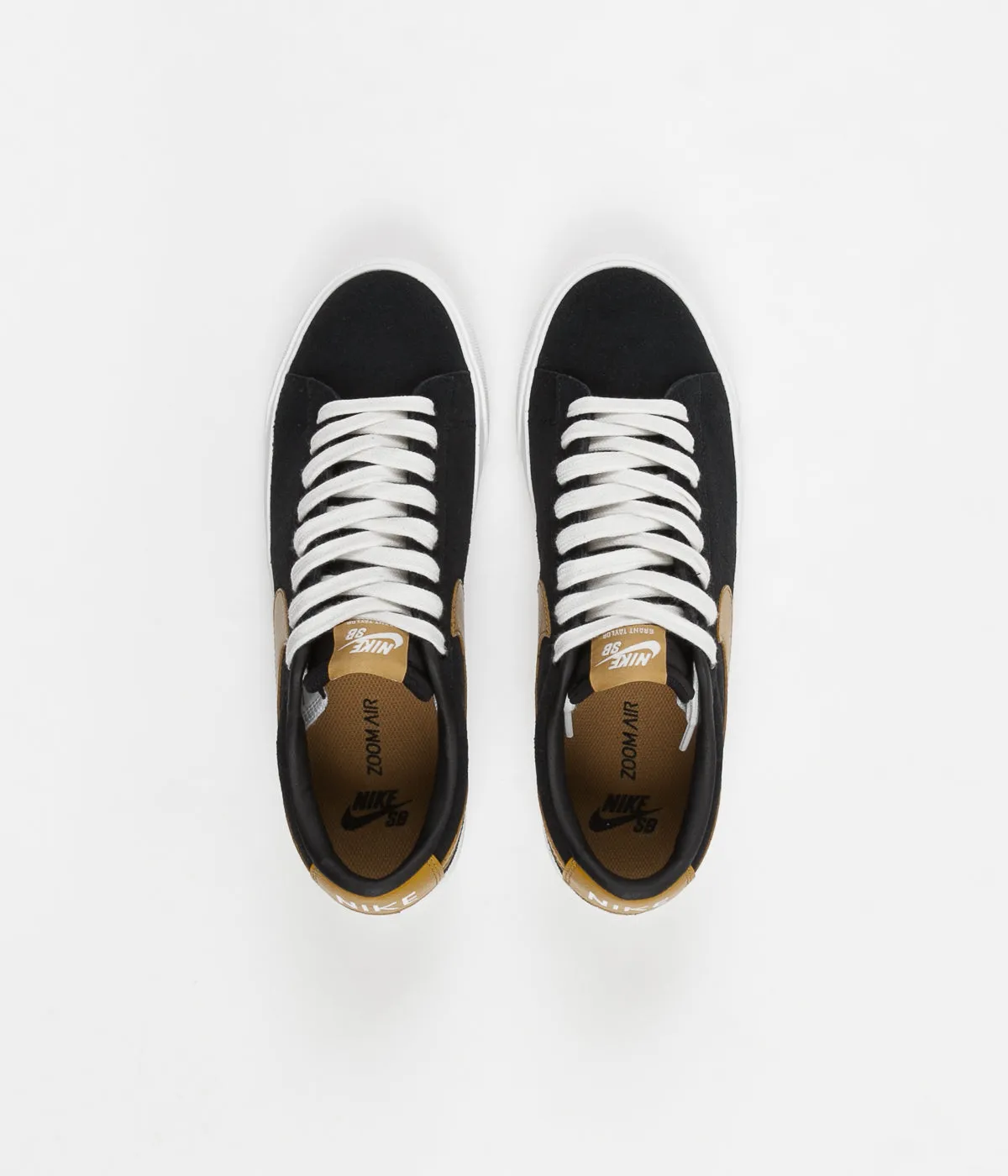 Nike SB Blazer Low GT Shoes - Black / Wheat - Summit White