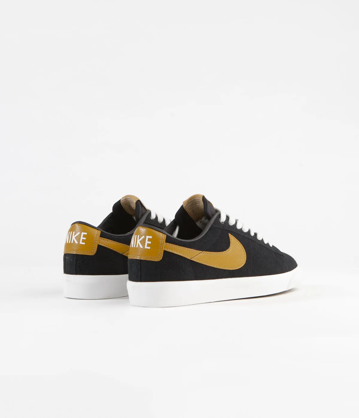 Nike SB Blazer Low GT Shoes - Black / Wheat - Summit White