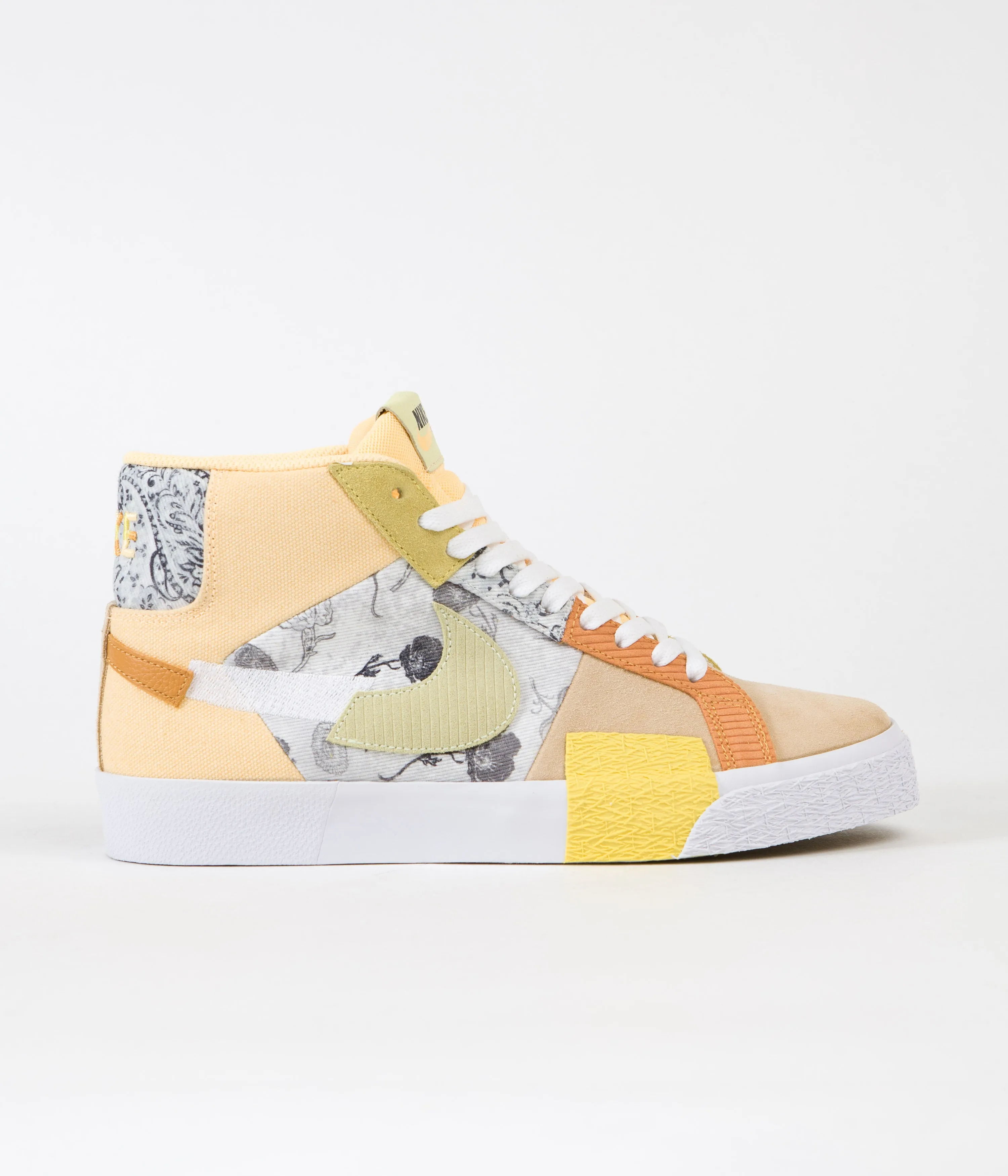 Nike SB Blazer Mid Premium Shoes - Melon Tint / Citron Tint - White