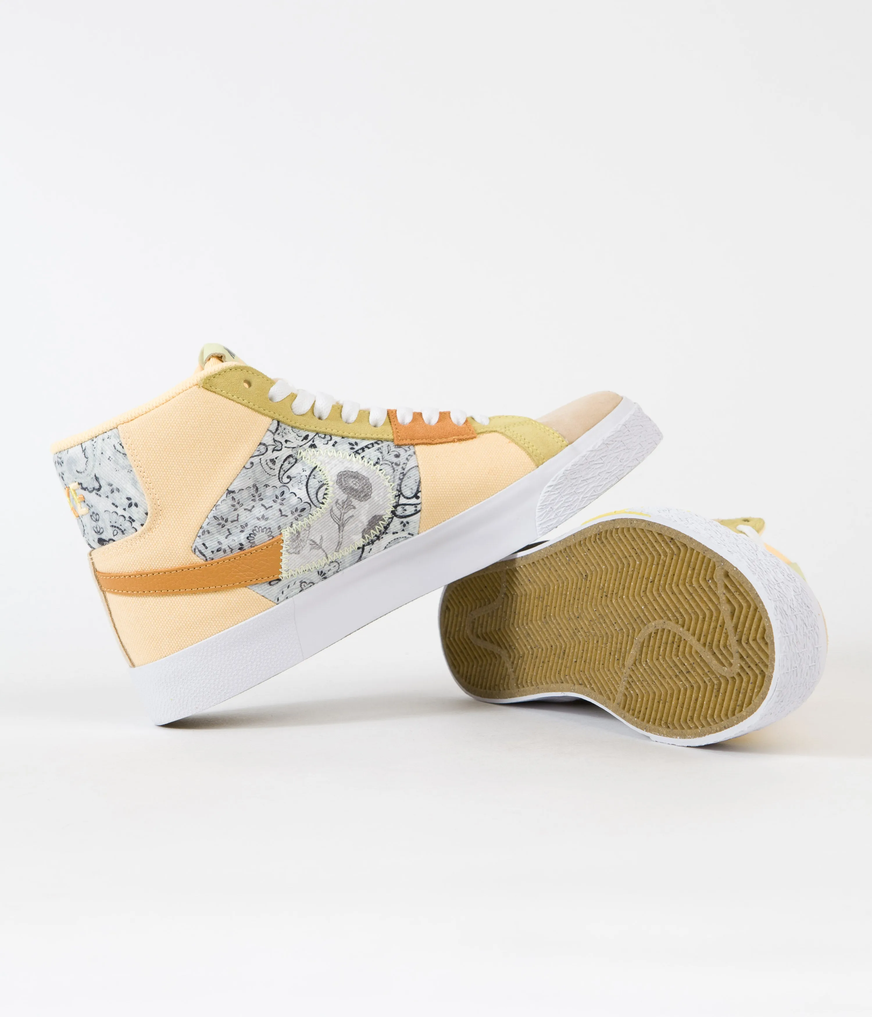 Nike SB Blazer Mid Premium Shoes - Melon Tint / Citron Tint - White