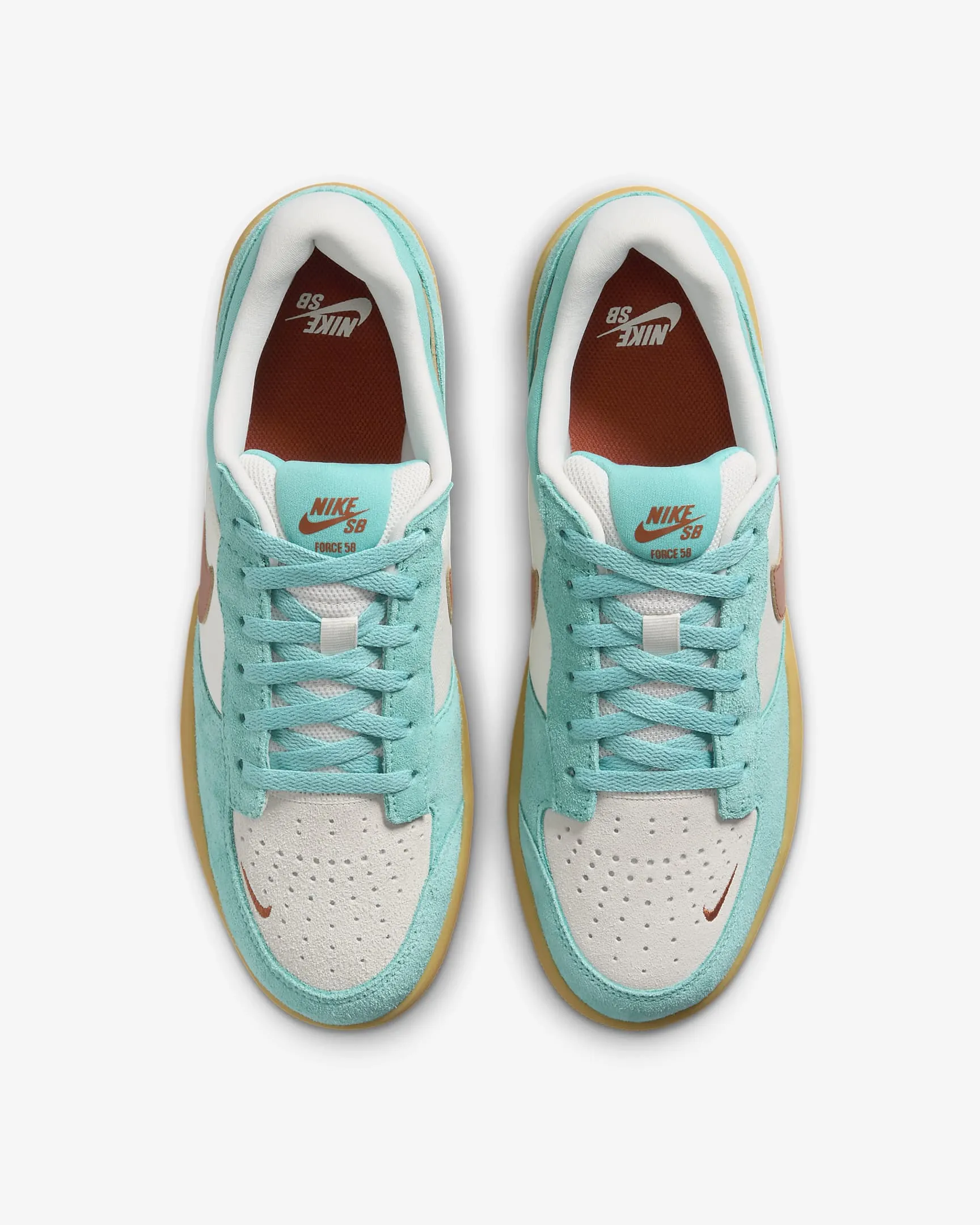 Nike SB Force 58 Skate Shoes - Green Frost/Phantom/Gum Light