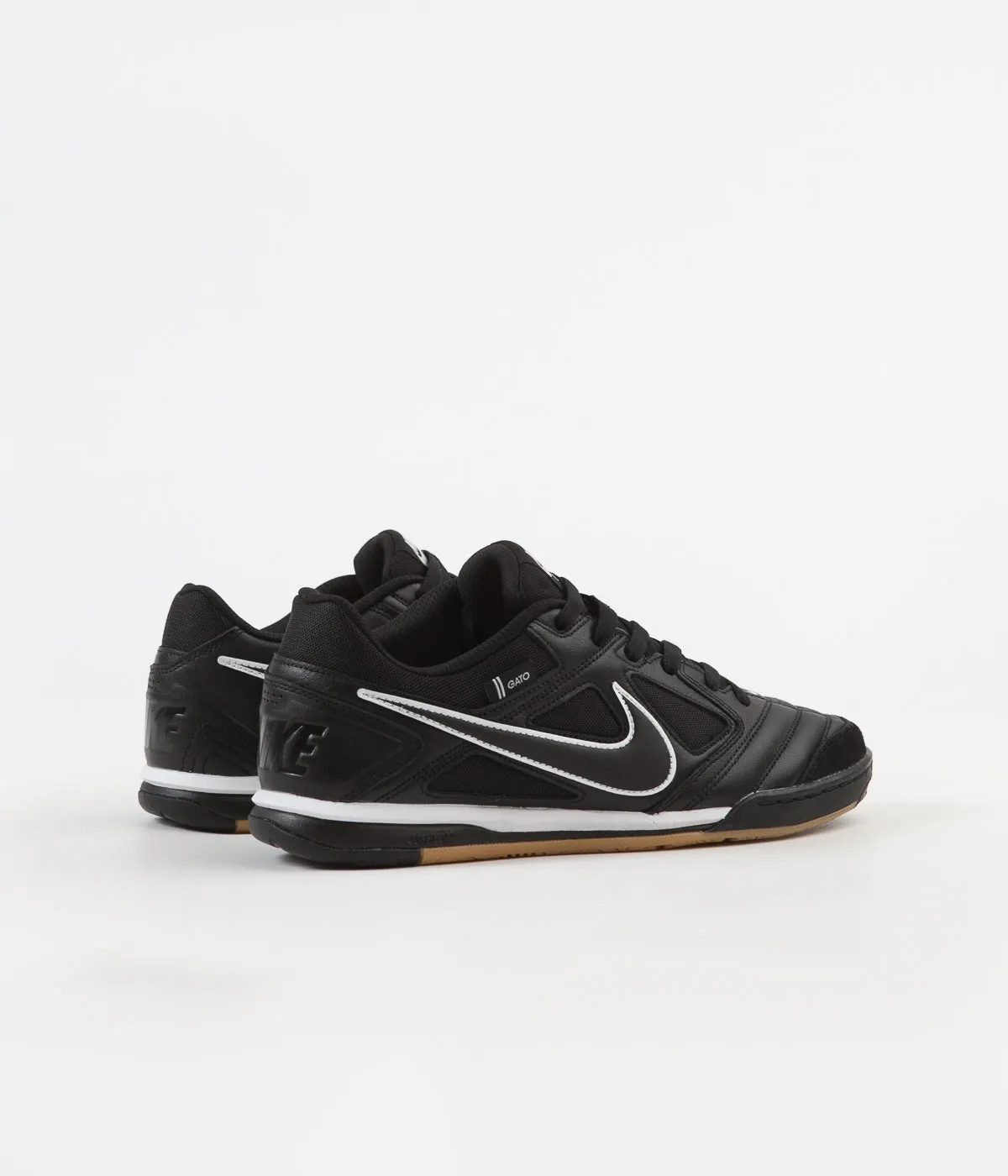 Nike SB Gato Shoes - Black / Black - White - Gum Light Brown