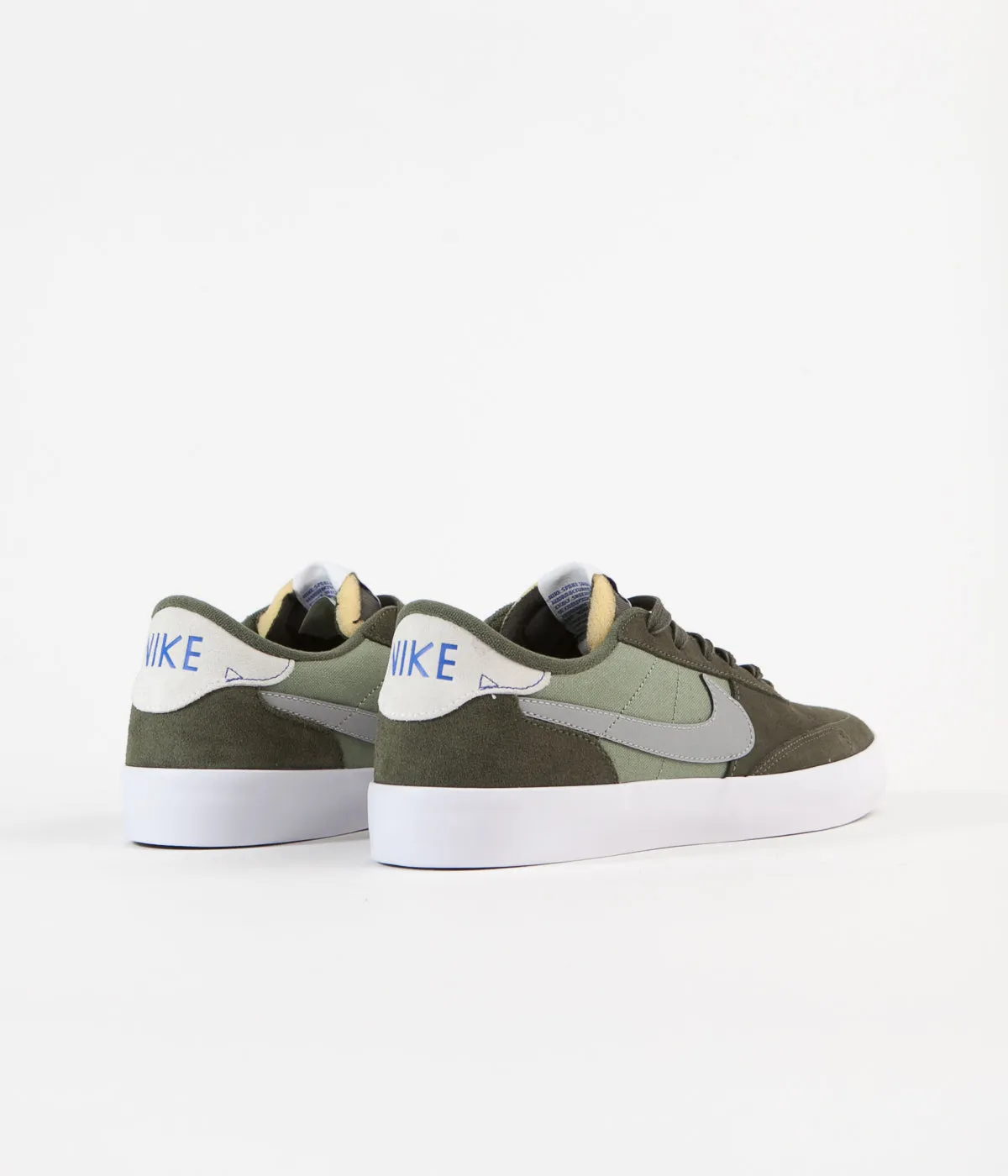 Nike SB Heritage Vulc Premium Shoes - Cargo Khaki / Medium Grey - Spiral Sage