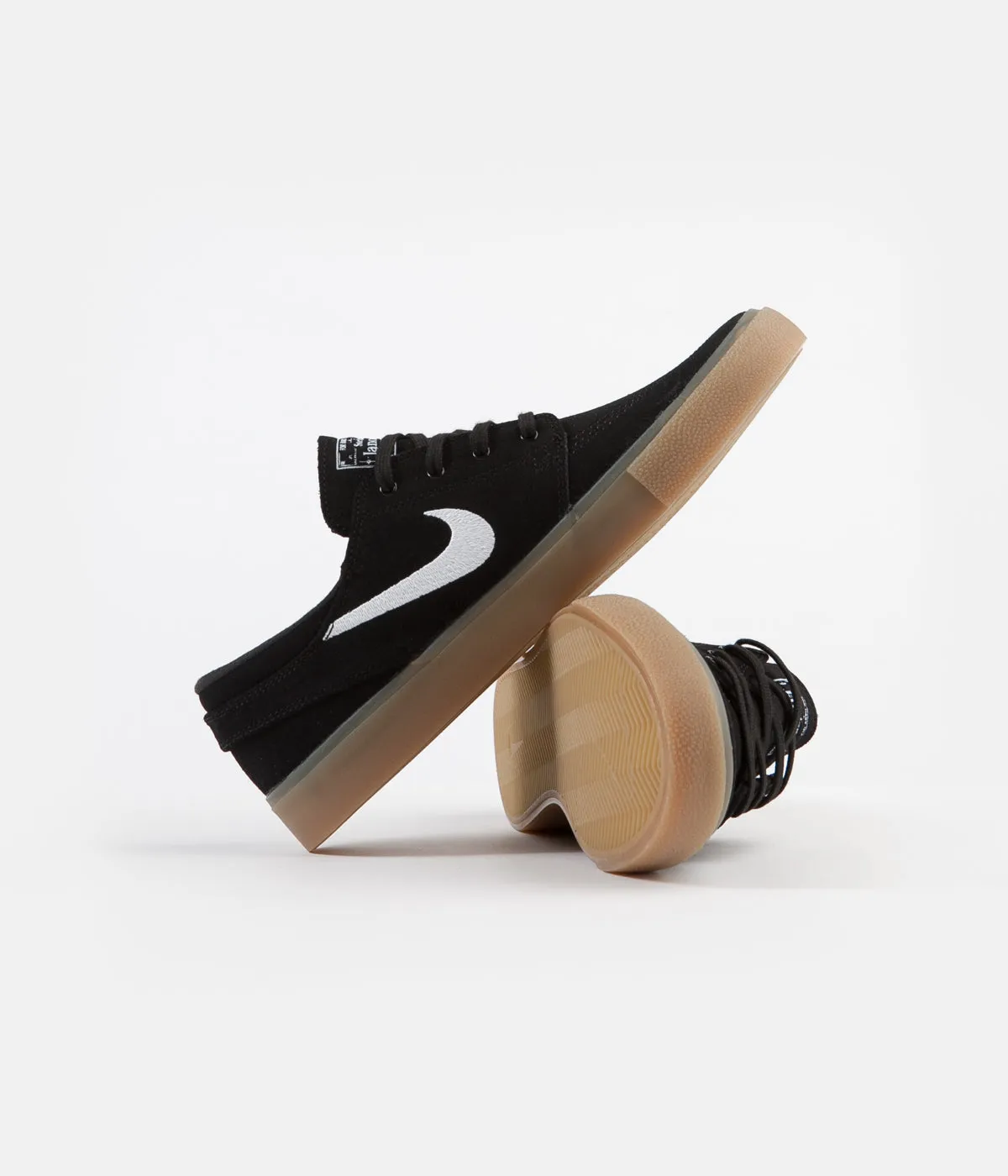 Nike SB Janoski Remastered Shoes - Black / White - Black - Gum Light Brown