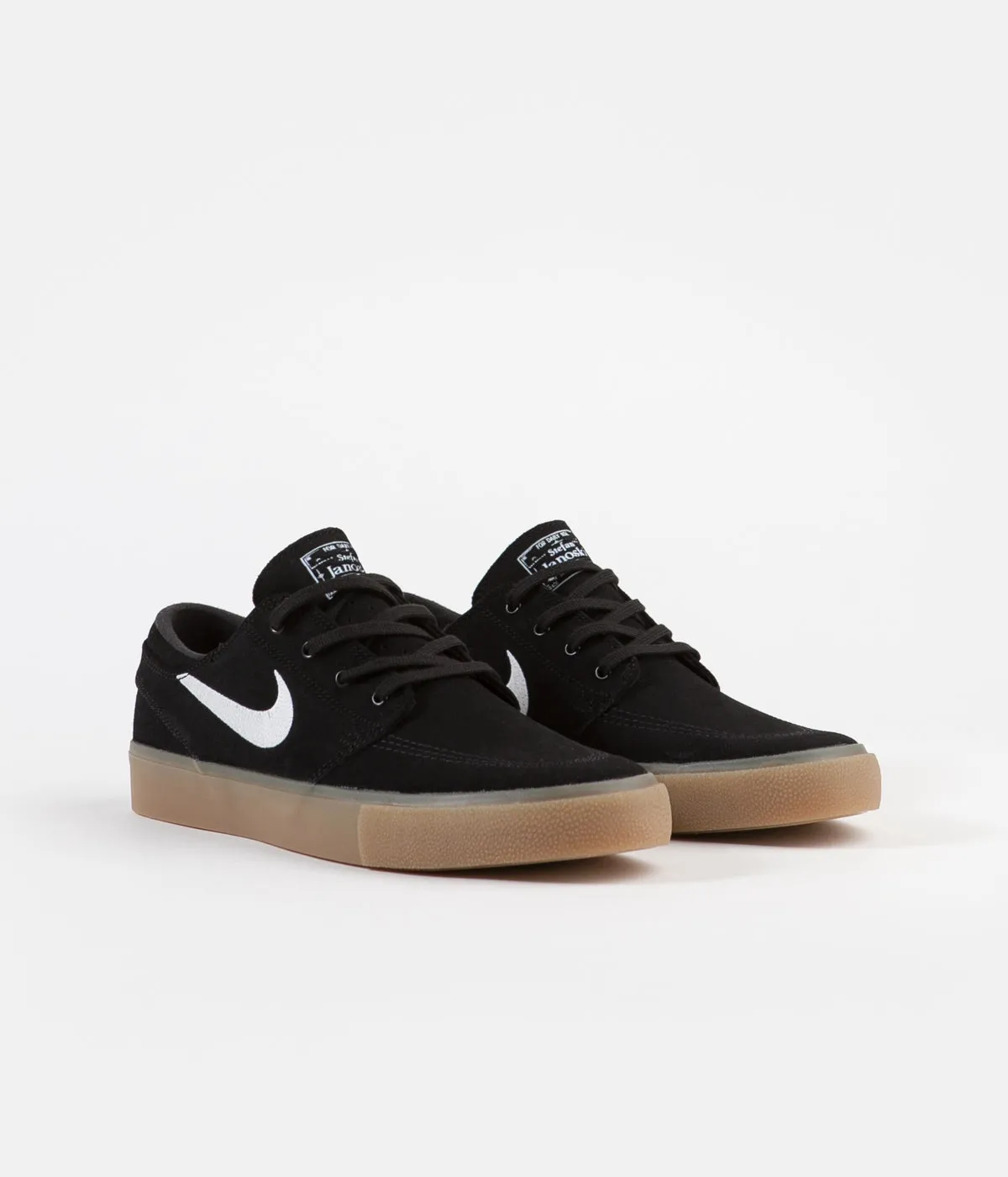 Nike SB Janoski Remastered Shoes - Black / White - Black - Gum Light Brown