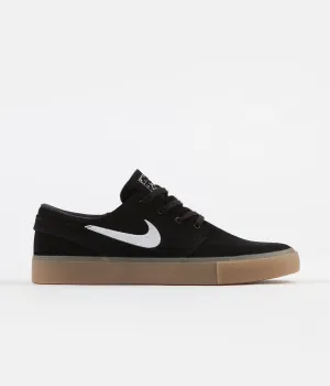 Nike SB Janoski Remastered Shoes - Black / White - Black - Gum Light Brown