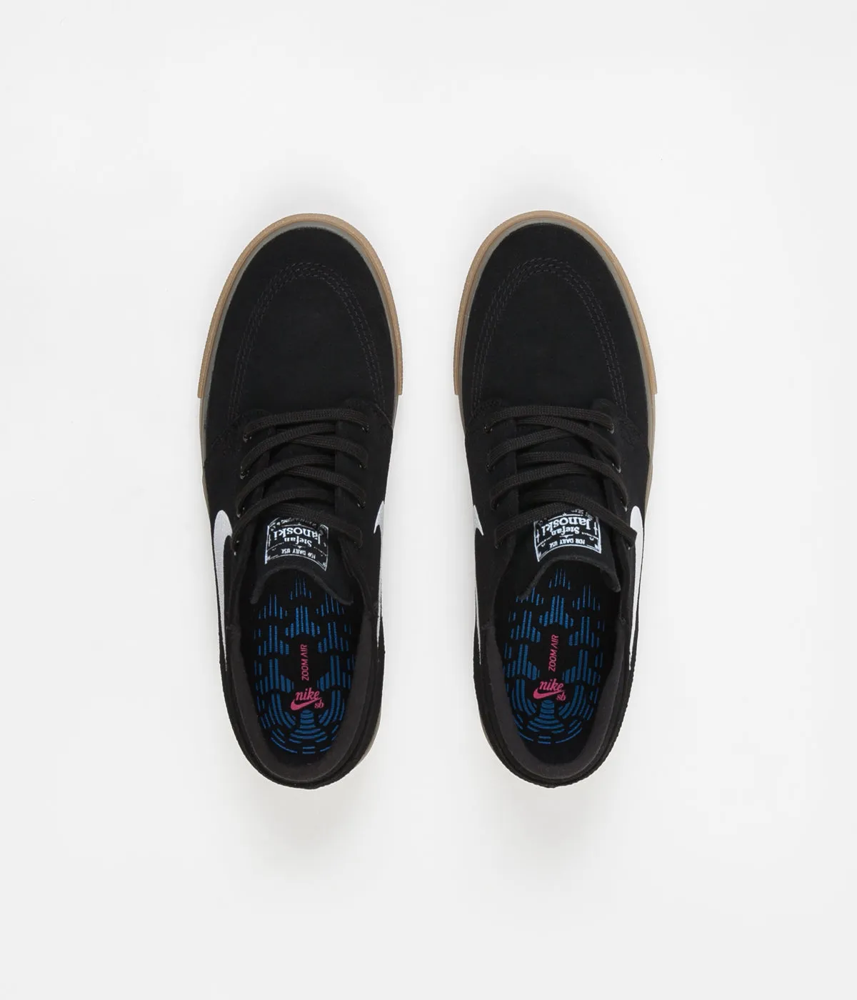 Nike SB Janoski Remastered Shoes - Black / White - Black - Gum Light Brown