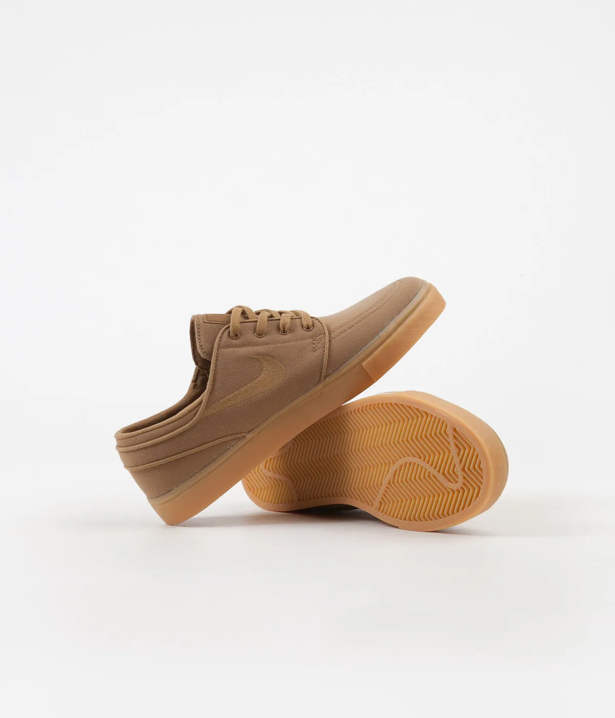 Nike SB Stefan Janoski Shoes - Golden Beige / Golden Beige - Gum Yellow