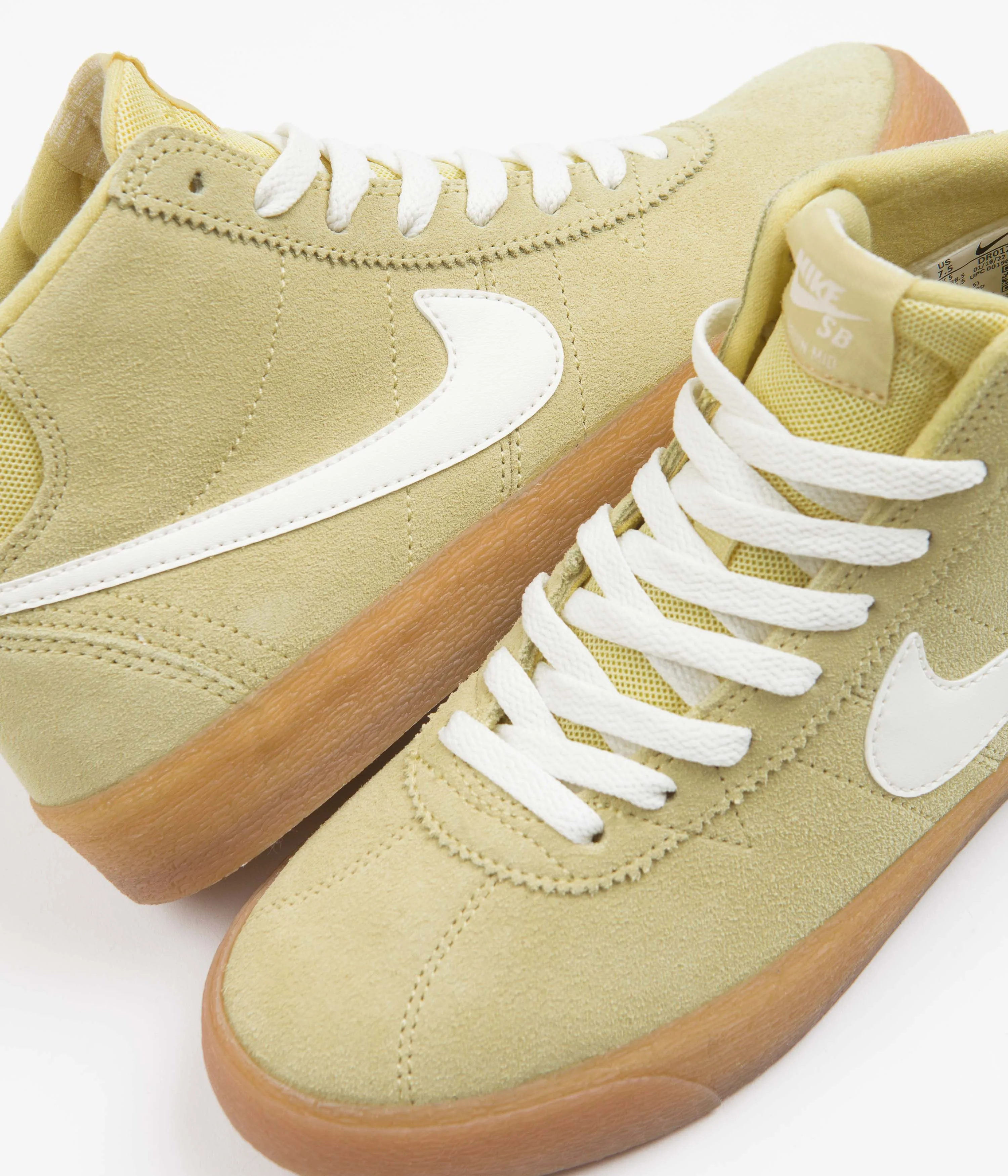 Nike SB Womens Bruin High Shoes - Lemon Wash / Sail - Lemon Wash