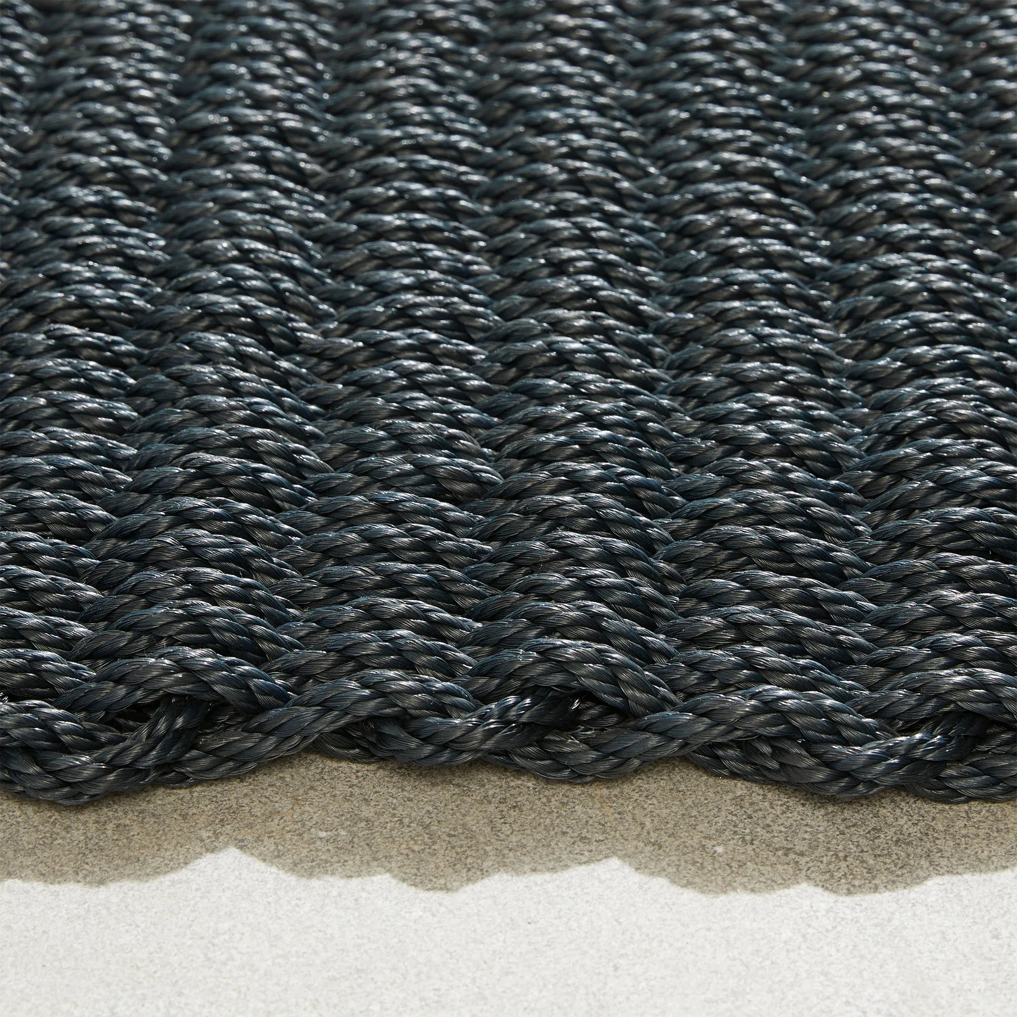 Outdoor Rope Mat Black