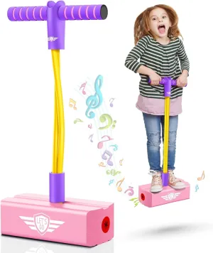 POGO STICK,HIGH ELASTIC RUBBER KIDS JUMPER TOYS UP TO INNOVATIVE BOUNCING TOYS FOR KIDS TRAINING, IMPROVED CHILDREN'S BALANCE, BOUNCING FUN MULTICOLOR