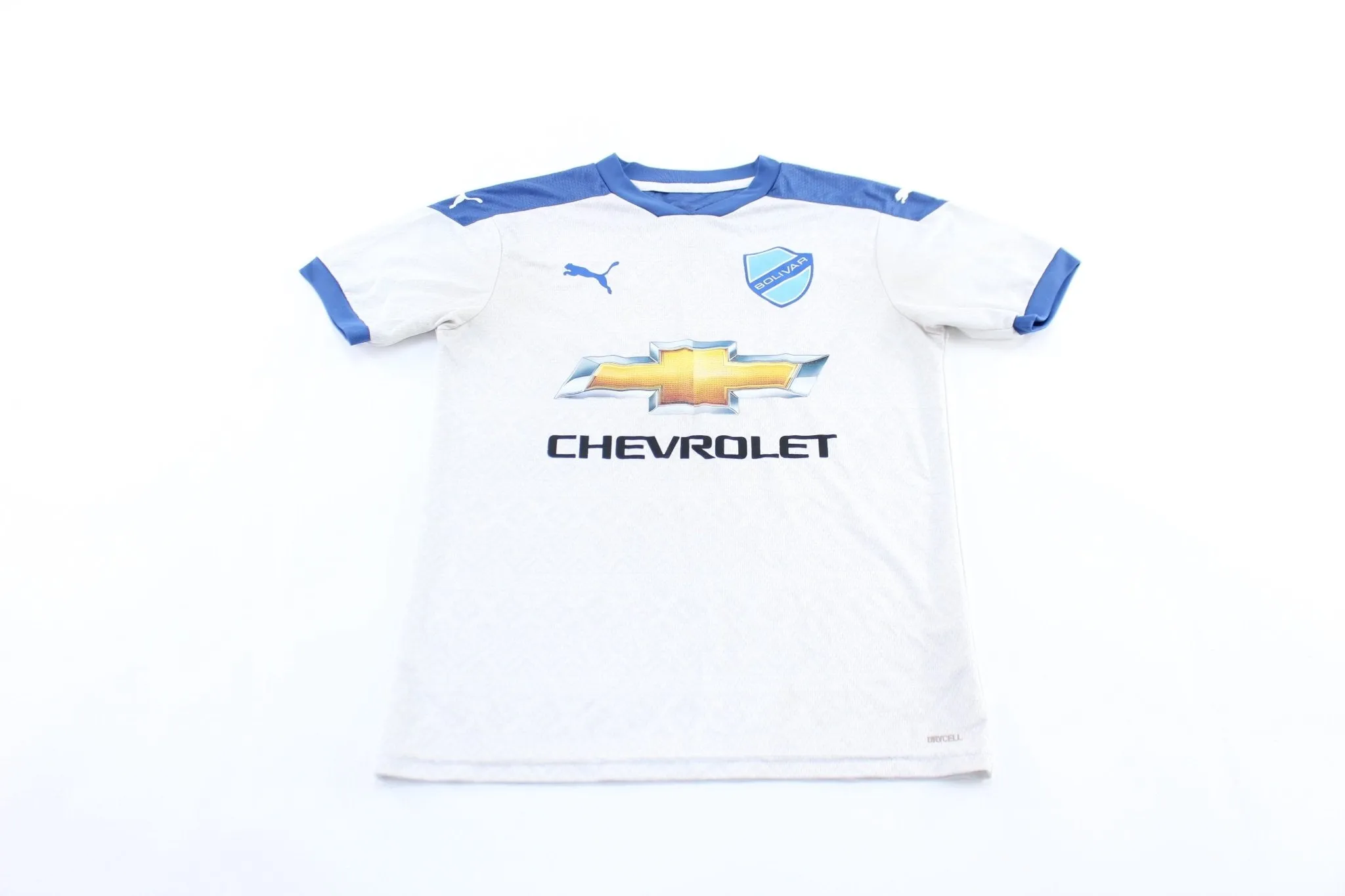 Puma Logo Chevrolet White & Blue Soccer Jersey