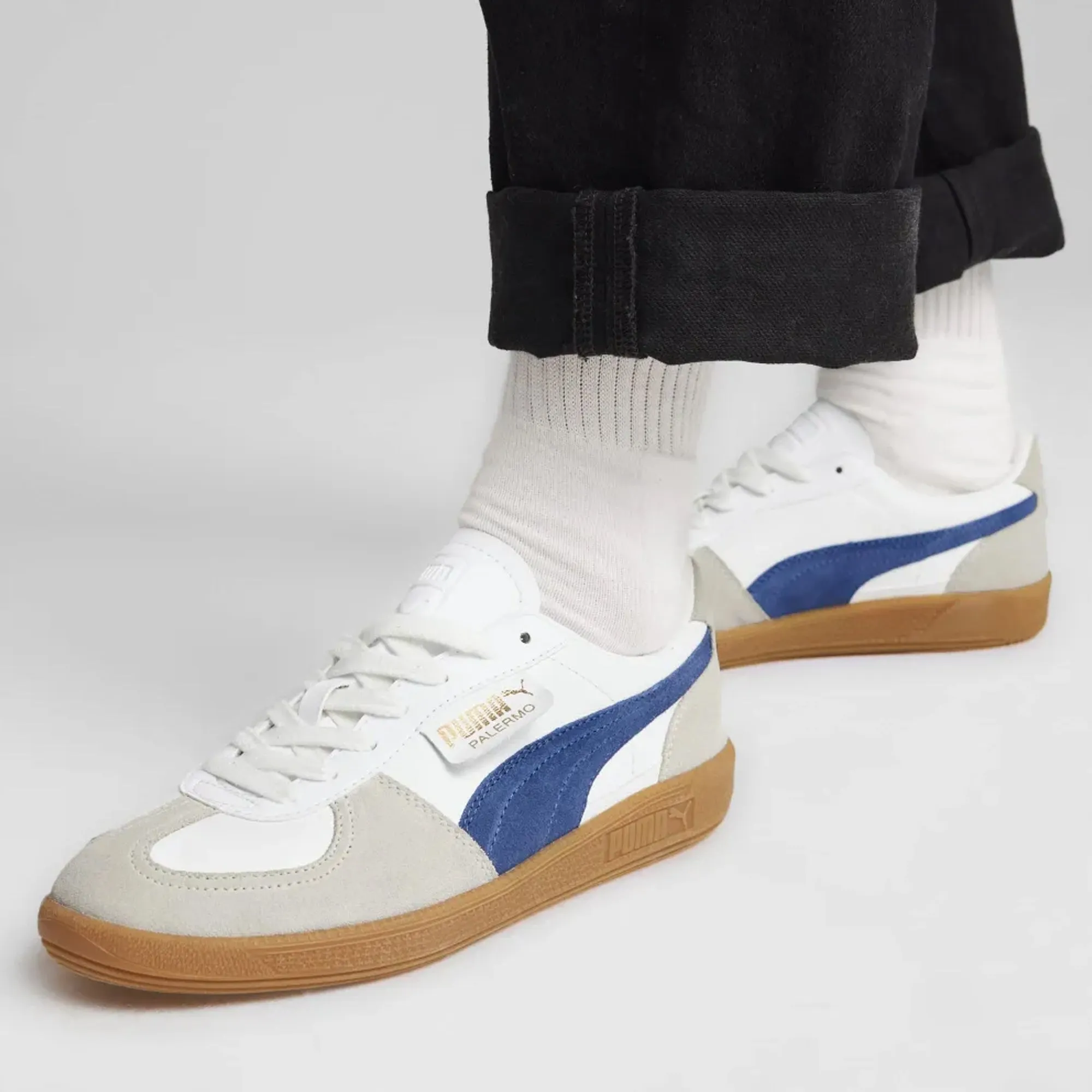 PUMA | PALERMO LTH { PUMA WHITE/VAPOR GRAY/CLYDE ROYAL